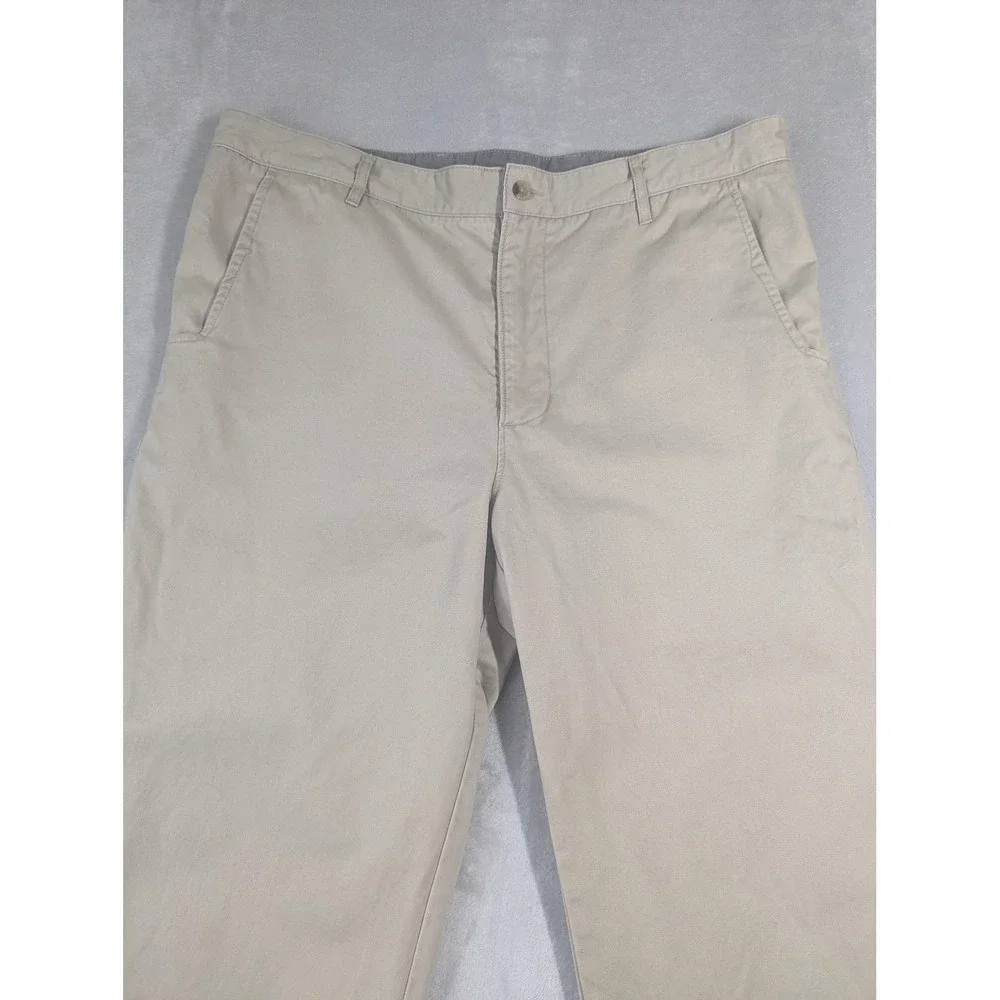Woolrich Khaki Pants Mens 38x32 Beige Straight Leg 100% Cotton Canvas Chino